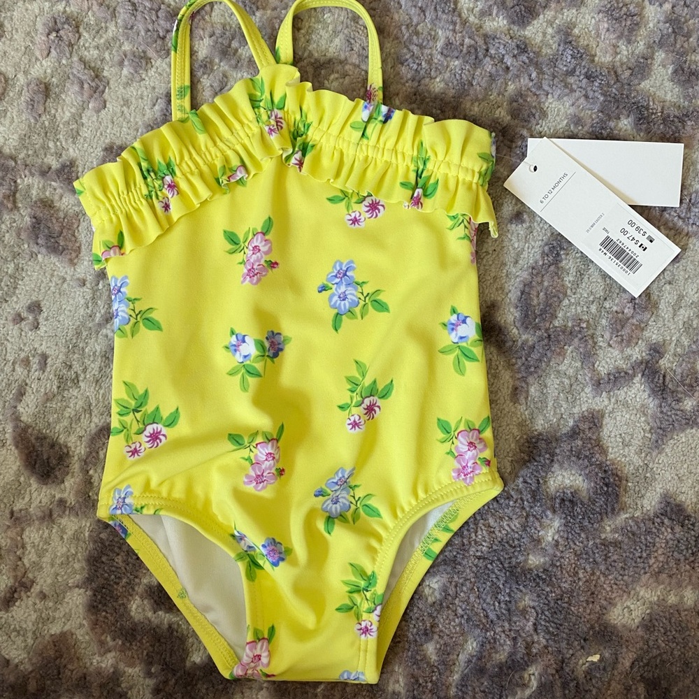 Janie and jack 6-12 months yellow swimsuit